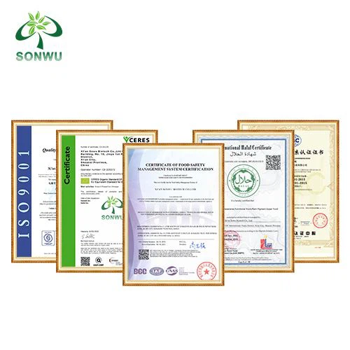 Purea Lidocaine Powder certificate